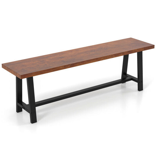 60 Inch Dining Bench 3 Person Entryway Shoe Bench with Metal Frame-60 inches LuxuryLifeWay Online Store