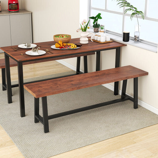 60 Inch Dining Bench 3 Person Entryway Shoe Bench with Metal Frame-60 inches LuxuryLifeWay Online Store