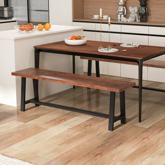 60 Inch Dining Bench 3 Person Entryway Shoe Bench with Metal Frame-60 inches LuxuryLifeWay Online Store