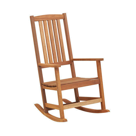 Patio Rocking Chair Ergonomic High-Back Outdoor Rocker with Smooth Rocking Base LuxuryLifeWay Online Store