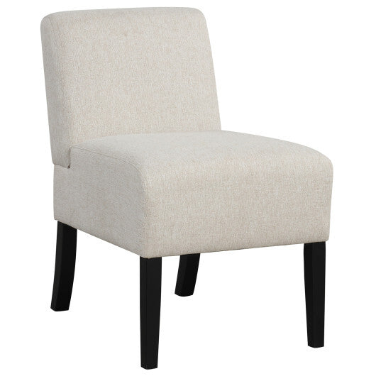 Upholstered Living Room Chair with Rubber Wood Legs-Dark Gray