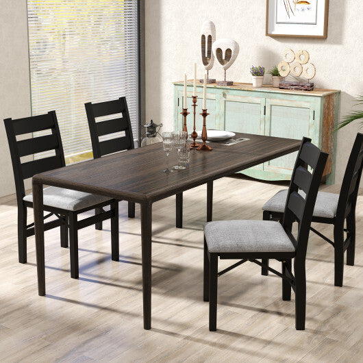 Modern Upholstered Folding Chairs Set of 2 with Comfy Backrest-Black LuxuryLifeWay Online Store