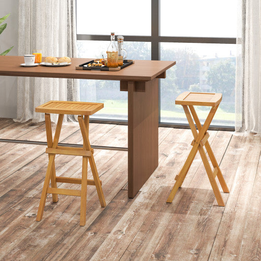 Set of 2 No Assembly Outdoor Bar Stools with Countered Seat LuxuryLifeWay Online Store