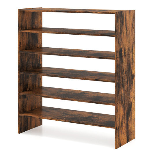 6-tier Shoe Rack with Anti-tipping Device for Entryway-Rustic Brown LuxuryLifeWay Online Store