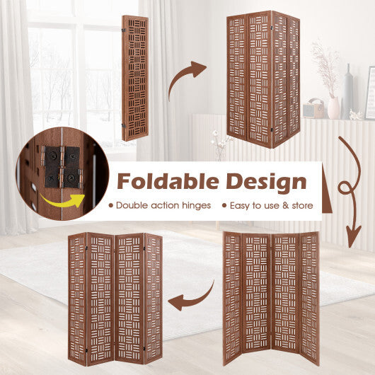 6-Panel Solid Wood Room Divider Folding Partition Stand LuxuryLifeWay Online Store