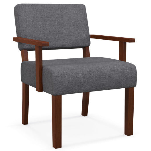 Linen Accent Chair Living Room Chair with Soft Padded Seat and Backrest-Blue LuxuryLifeWay Online Store