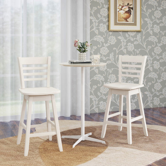 Counter Height Barstools Set of 2 with Footrest for Kitchen Island Bar-Walnut LuxuryLifeWay Online Store