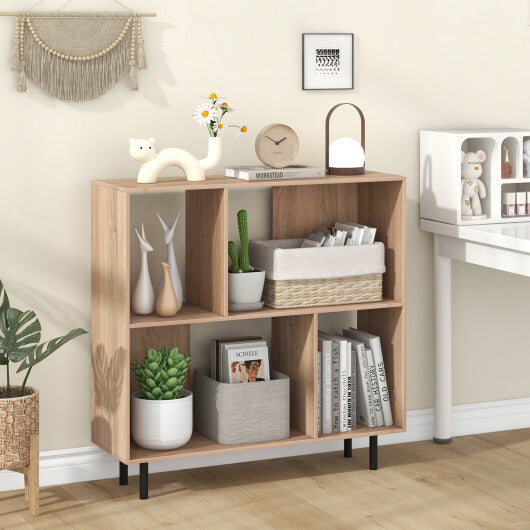 Open Shelf Bookcase with 4 Compartments-Black LuxuryLifeWay Online Store