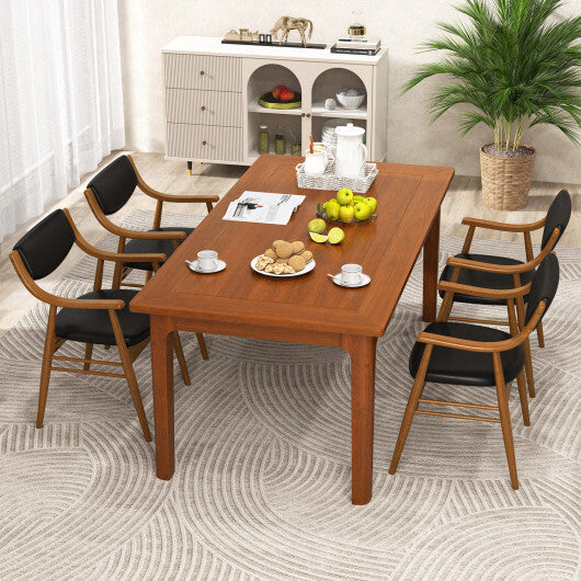 Wooden Dining Chair Set of 2 with Padded Seat and Back-Black LuxuryLifeWay Online Store