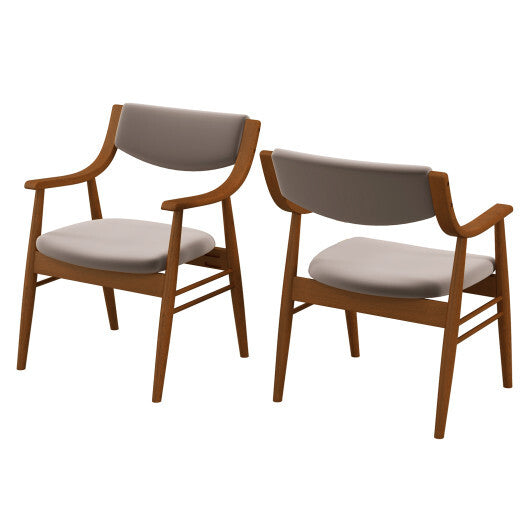 Wooden Dining Chair Set of 2 with Padded Seat and Back-Black LuxuryLifeWay Online Store