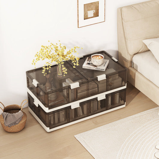 2 Pack Stackable Storage Containers Rolling Plastic Storage Bins LuxuryLifeWay Online Store