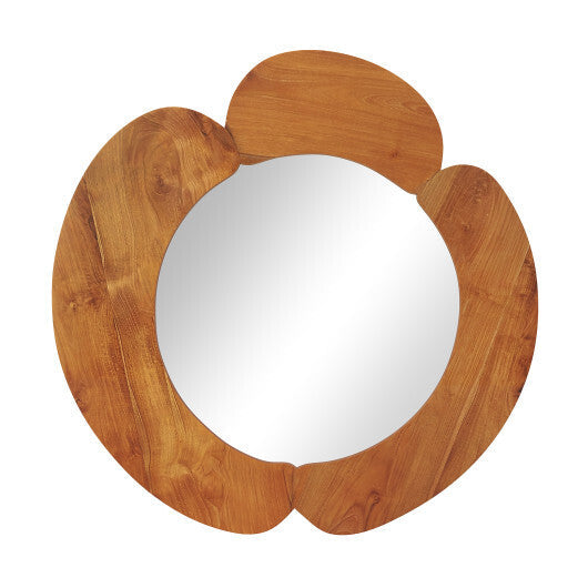 29 Inch Rustic Hanging Vanity Mirror with Teak Wood Frame LuxuryLifeWay Online Store