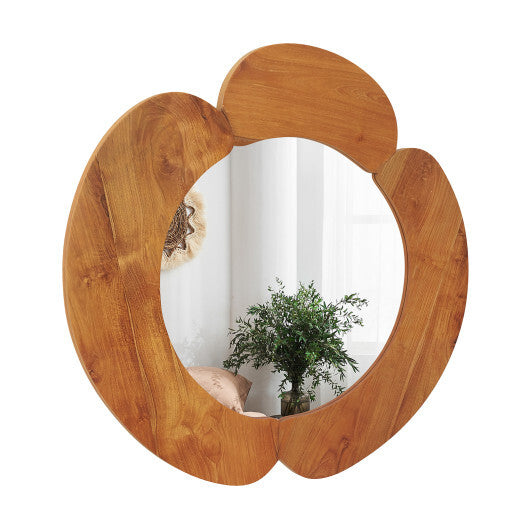 29 Inch Rustic Hanging Vanity Mirror with Teak Wood Frame LuxuryLifeWay Online Store