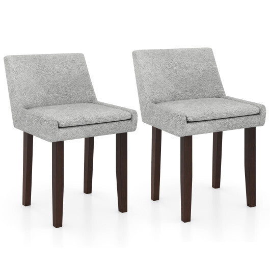Modern Upholstered Fabric Side Leisure Chair Set of 2-Gray LuxuryLifeWay Online Store