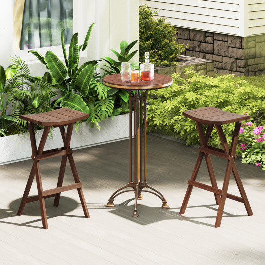 Bar Stools Set of 2 with Saddle Seat and Footrest for Kitchen Island and Balcony LuxuryLifeWay Online Store