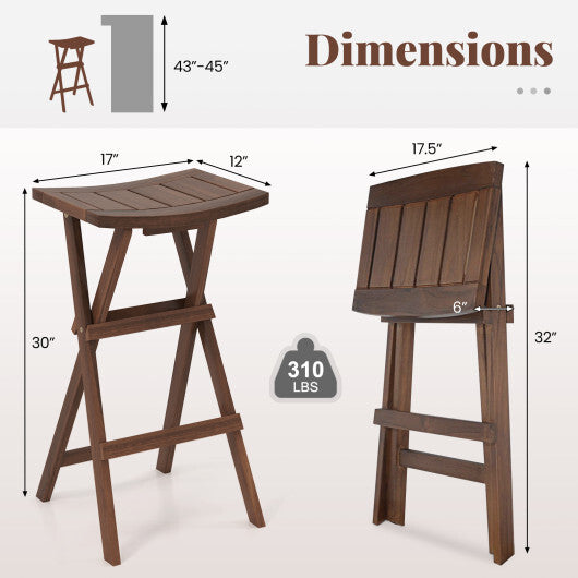 Bar Stools Set of 2 with Saddle Seat and Footrest for Kitchen Island and Balcony LuxuryLifeWay Online Store