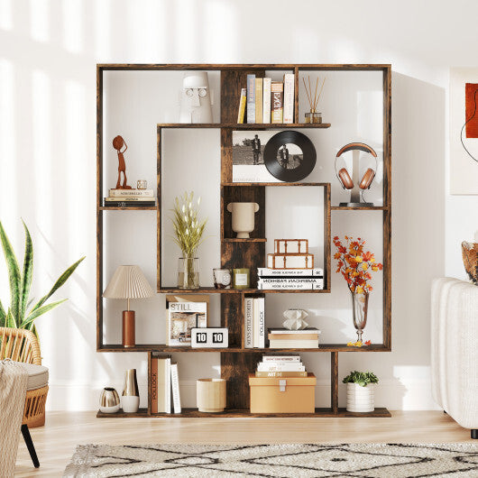 7-Tier Bookshelf  Open Display Shelf Rack for Home Office-White LuxuryLifeWay Online Store