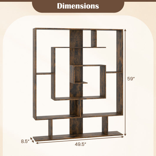 7-Tier Bookshelf  Open Display Shelf Rack for Home Office-White LuxuryLifeWay Online Store