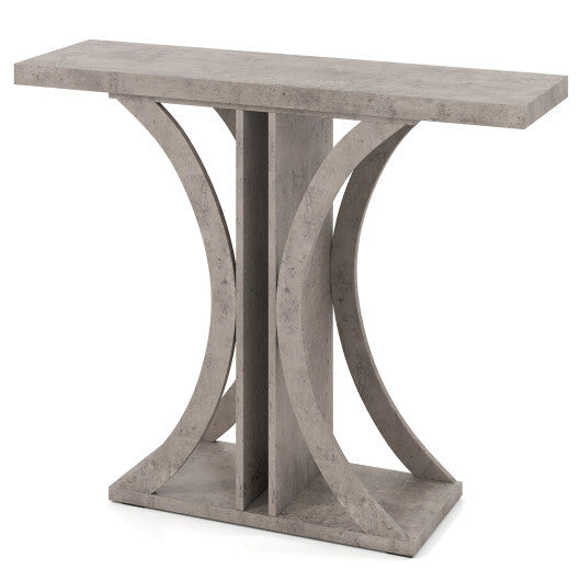 Console Table 39.5 Inch Rectangular Entryway Table with Geometric Frame-Gray LuxuryLifeWay Online Store