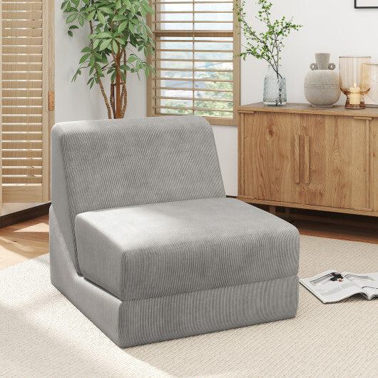 3-in-1 Folding Sofa Bed with Washable Zippered Cover-Gray LuxuryLifeWay Online Store