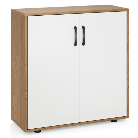 Coffee Bar Cabinet with 5-Position Adjustable Shelf for Living Room Dining Room-Natural LuxuryLifeWay Online Store