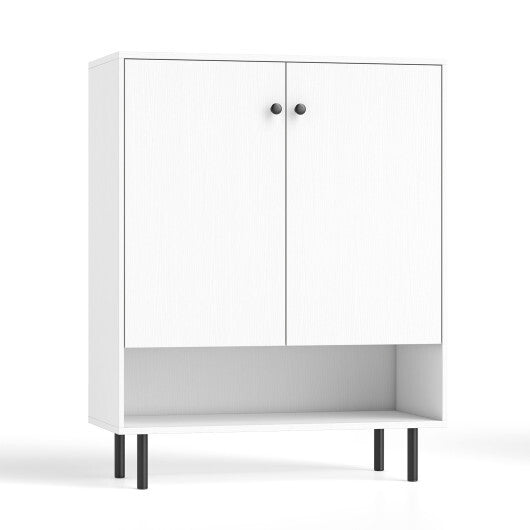 2-Door Sideboard Buffet Cabinet Kitchen with Adjustable Shelf-White LuxuryLifeWay Online Store