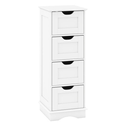 Bathroom Storage Cabinet with Cutout Handles and 4 Drawers-Black LuxuryLifeWay Online Store