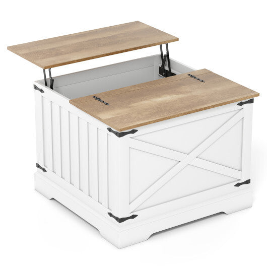 Farmhouse Lift Top Coffee Table with Hidden Storage Compartment-Rustic Brown LuxuryLifeWay Online Store