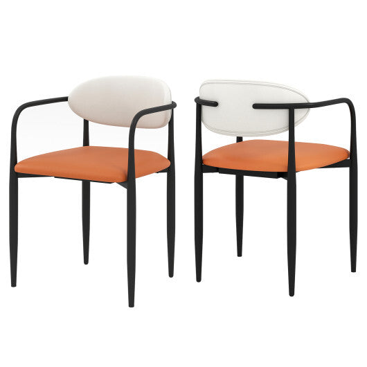 Modern Dining Chairs Set of 2 with Padded Seat and Curved Back LuxuryLifeWay Online Store