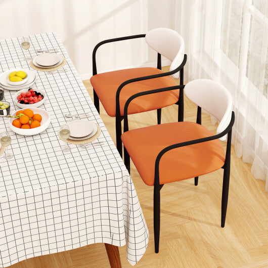 Modern Dining Chairs Set of 2 with Padded Seat and Curved Back LuxuryLifeWay Online Store