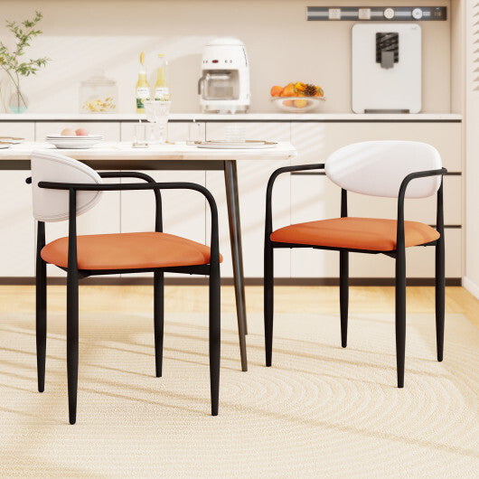 Modern Dining Chairs Set of 2 with Padded Seat and Curved Back LuxuryLifeWay Online Store