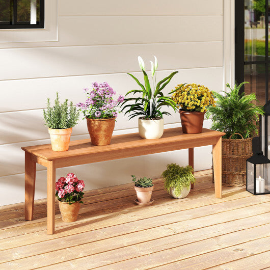 55 Inches Outdoor Teak Wood Bench with 880 LBS Weight Capacity LuxuryLifeWay Online Store