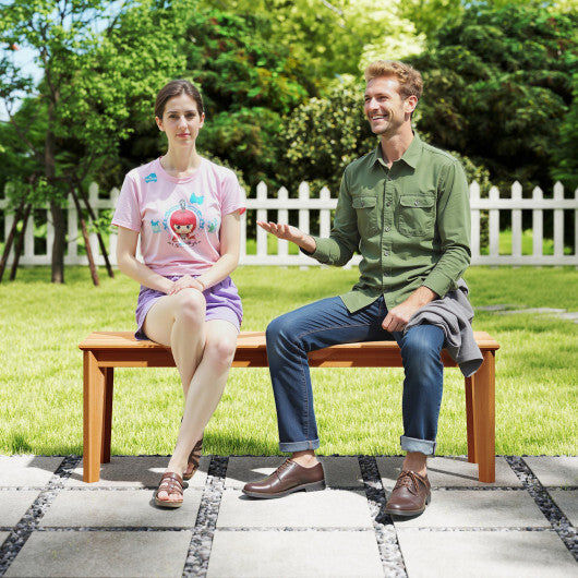 55 Inches Outdoor Teak Wood Bench with 880 LBS Weight Capacity LuxuryLifeWay Online Store