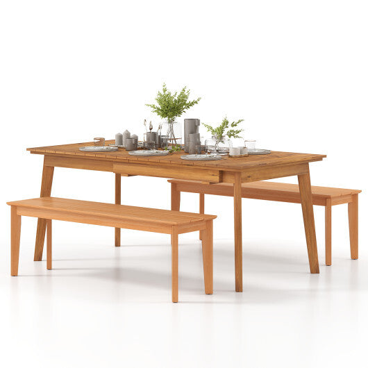 55 Inches Outdoor Teak Wood Bench with 880 LBS Weight Capacity LuxuryLifeWay Online Store