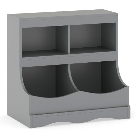 Toy Storage Organizer 4-Cubby Kids Bookcase for Toys and Books-Pink LuxuryLifeWay Online Store