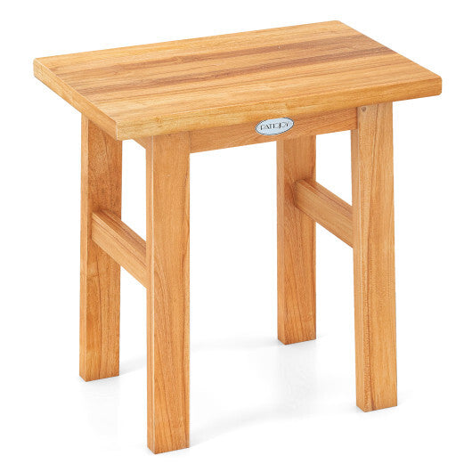 18 Inch Teak Shower Bench Spa Bath Stool for Shaving Legs LuxuryLifeWay Online Store
