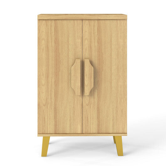 Buffet Cabinet with Double Doors and Raised Legs-Natural LuxuryLifeWay Online Store