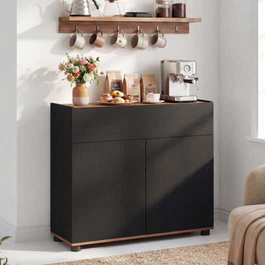 Sideboard Buffet Cabinet with Storage Wooden Kitchen Storage Cabinet-Black LuxuryLifeWay Online Store