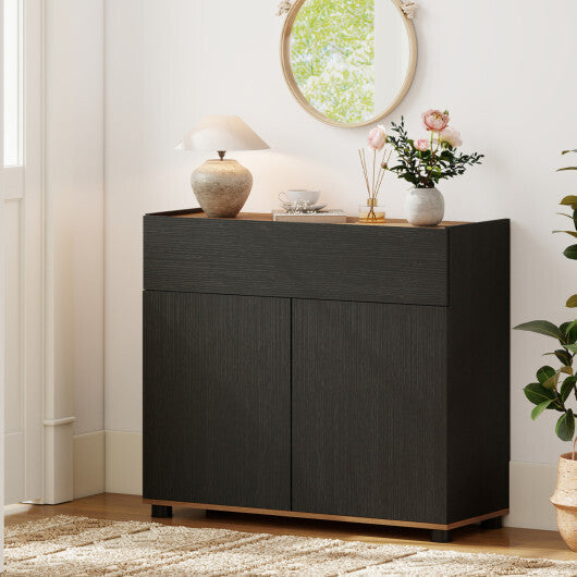 Sideboard Buffet Cabinet with Storage Wooden Kitchen Storage Cabinet-Black LuxuryLifeWay Online Store