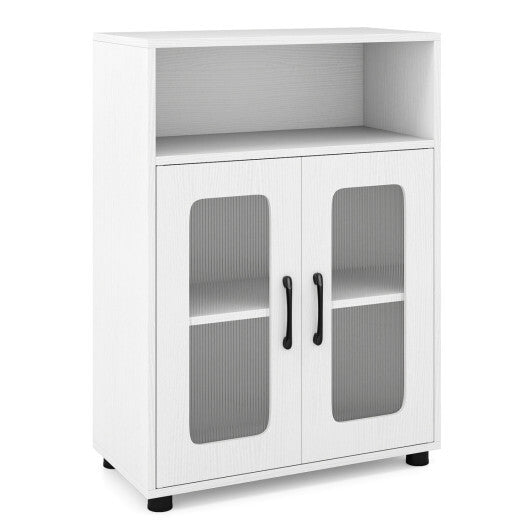 Bathroom Cabinet Freestanding Cabinet with 2 Doors and 3-Level Adjustable Shelf-White LuxuryLifeWay Online Store