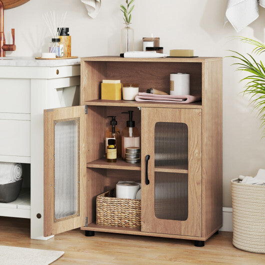 Bathroom Cabinet Freestanding Cabinet with 2 Doors and 3-Level Adjustable Shelf-White LuxuryLifeWay Online Store