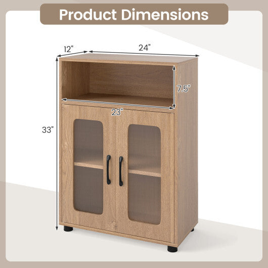 Bathroom Cabinet Freestanding Cabinet with 2 Doors and 3-Level Adjustable Shelf-White LuxuryLifeWay Online Store