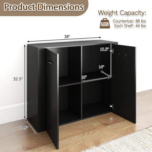 38" Buffet Modern Sideboard Cabinet with Storage-Natural LuxuryLifeWay Online Store