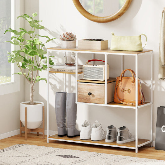 40 Inch Console Table Behind Sofa Couch with Storage-Rustic Brown LuxuryLifeWay Online Store