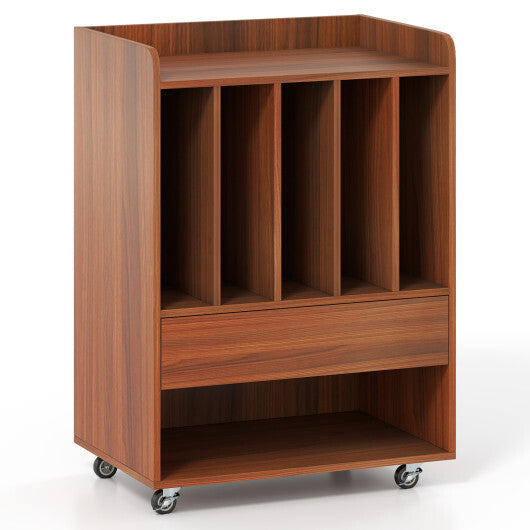 Record Player Stand Turntable Stand with Drawer and Record Holder-White LuxuryLifeWay Online Store