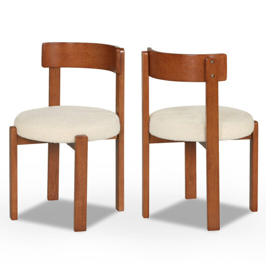 Modern Dining Chairs Set of 2 with Solid Rubber Wood Legs-Brown LuxuryLifeWay Online Store