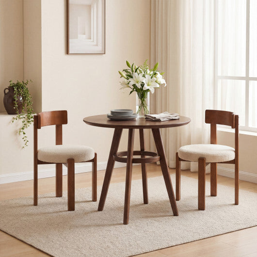 Modern Dining Chairs Set of 2 with Solid Rubber Wood Legs-Brown LuxuryLifeWay Online Store