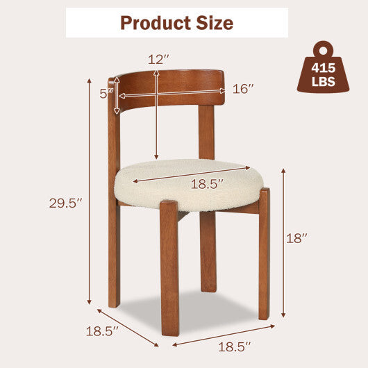 Modern Dining Chairs Set of 2 with Solid Rubber Wood Legs-Brown LuxuryLifeWay Online Store
