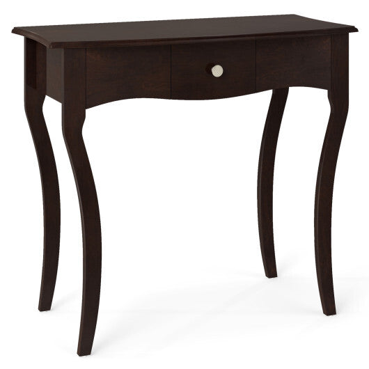 Console Table with Drawer and Solid Wood Frame-Espresso LuxuryLifeWay Online Store