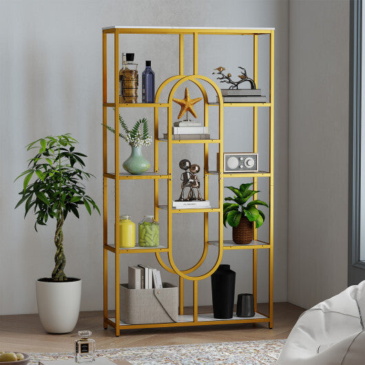 5-Tier Tall Etagere Bookcase with Open Storage Shelves-White LuxuryLifeWay Online Store
